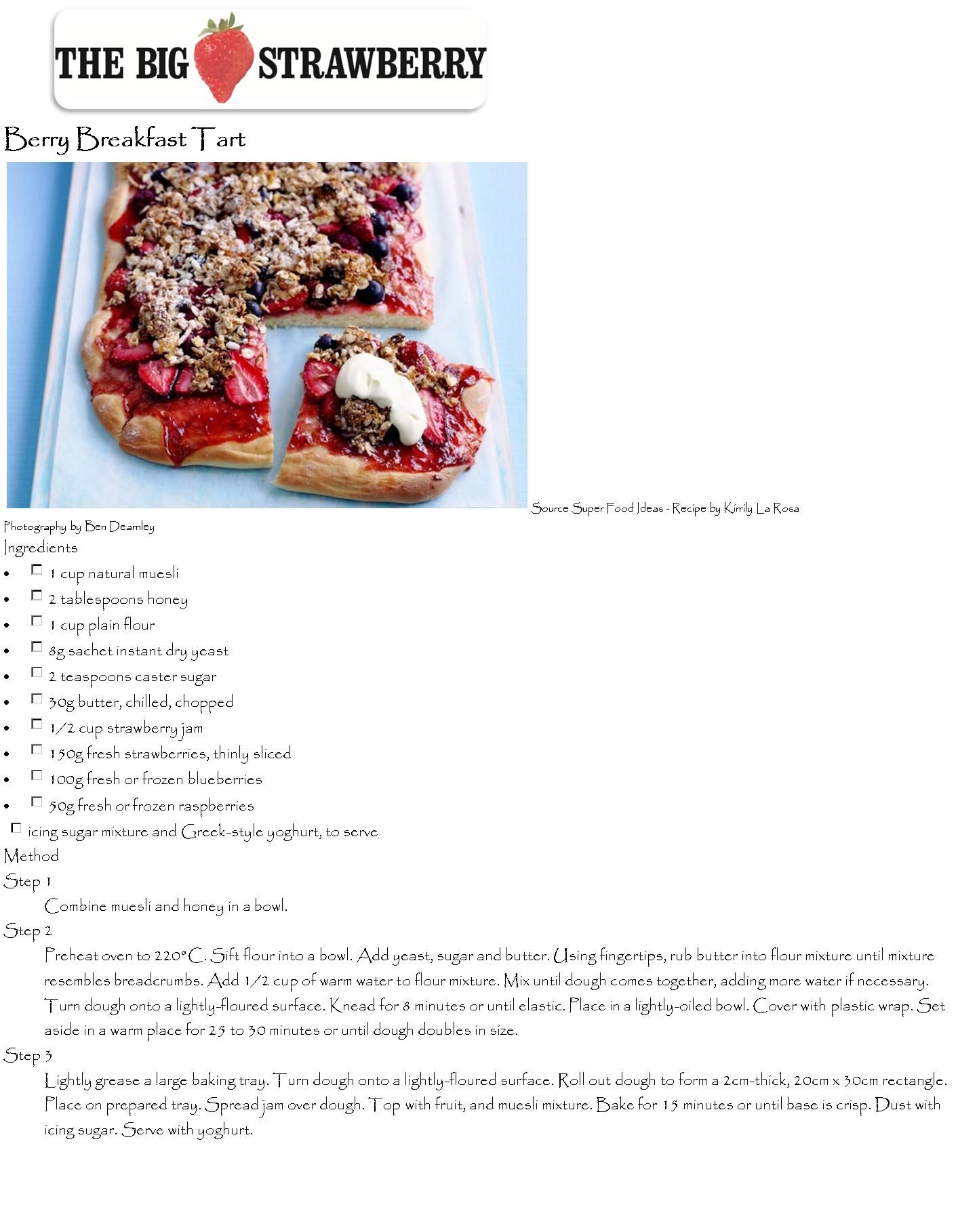 Berry Breakfast Tart