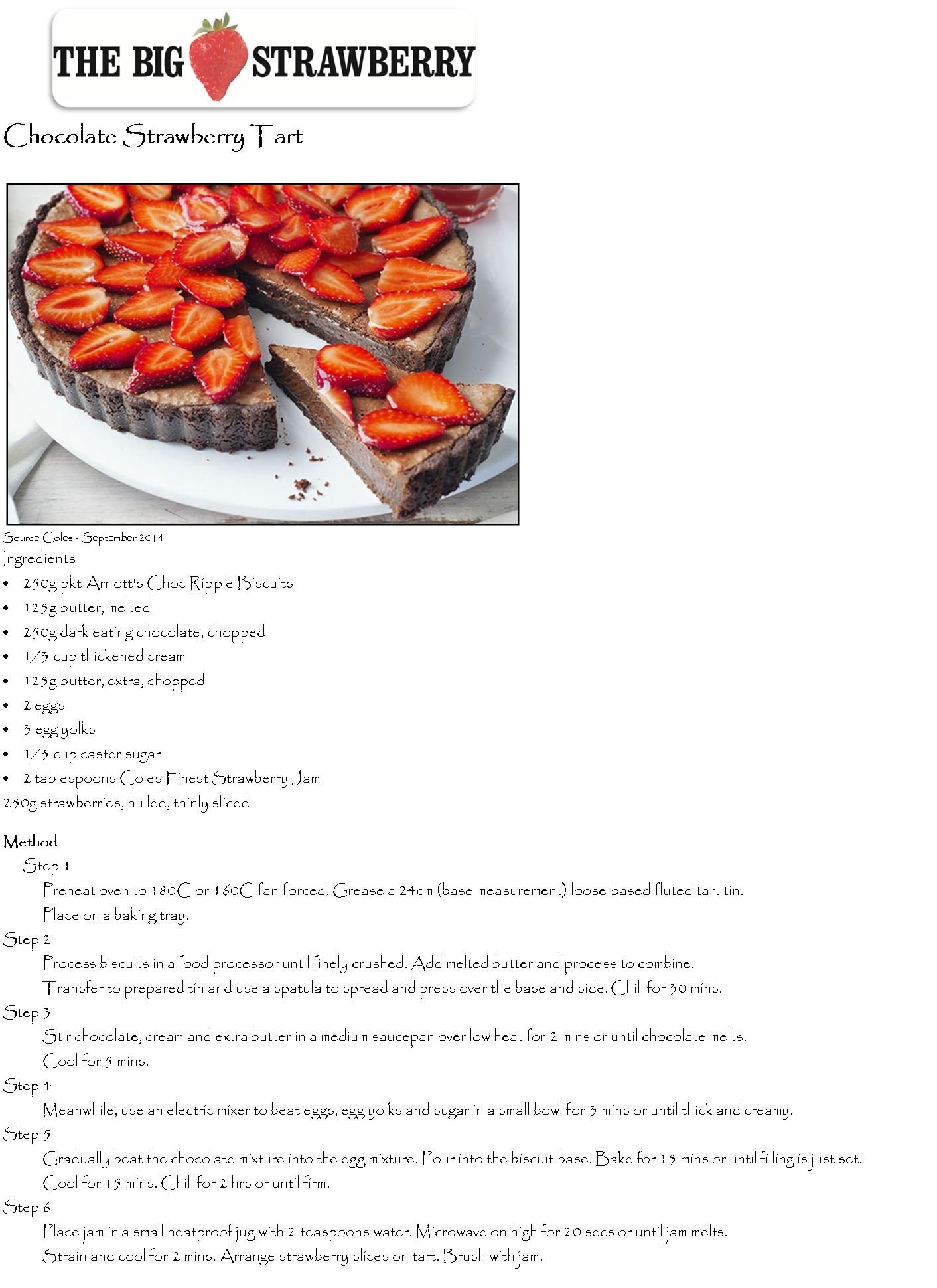 Chocolate Strawberry Tart