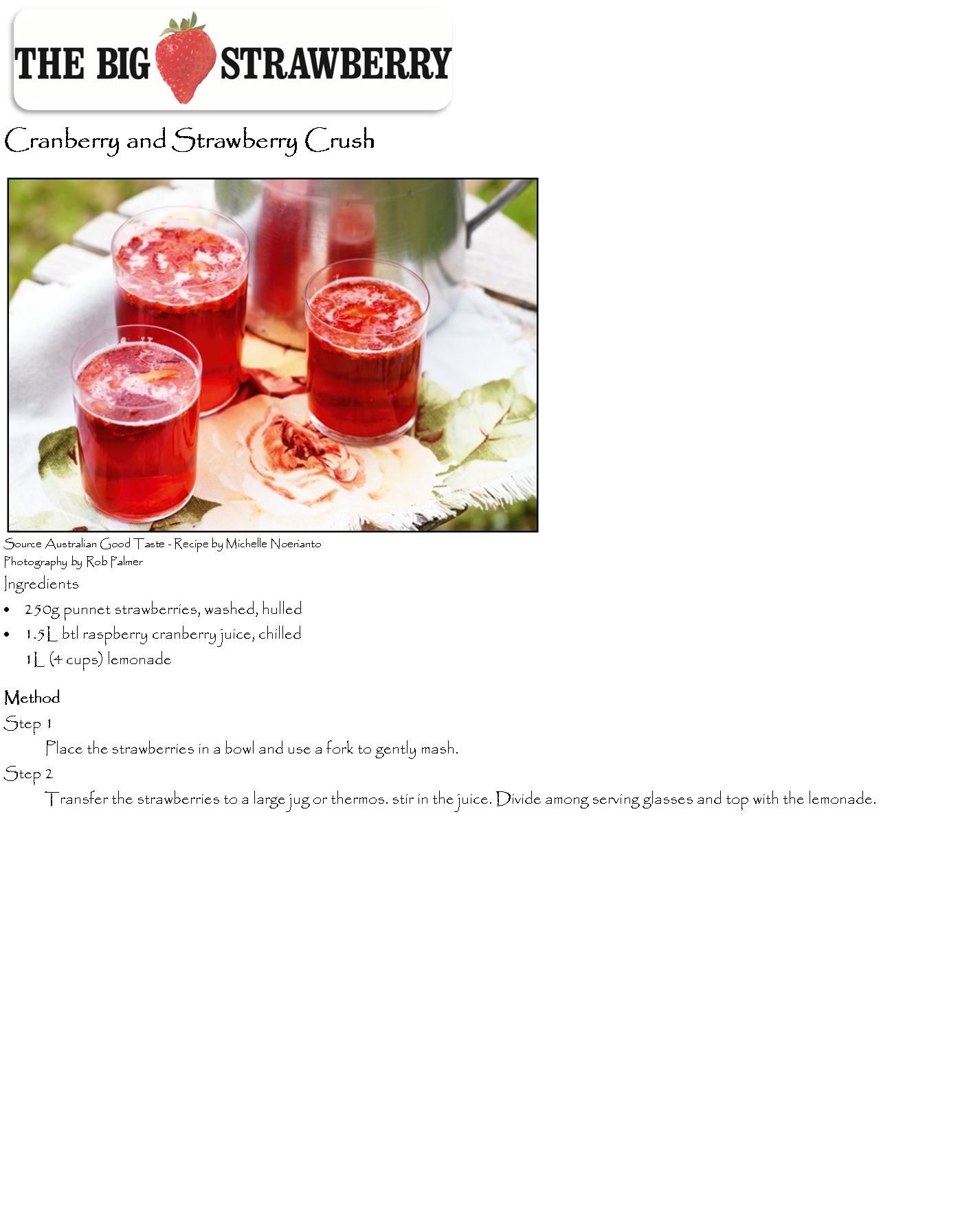 Cranberry + Strawberry Crush