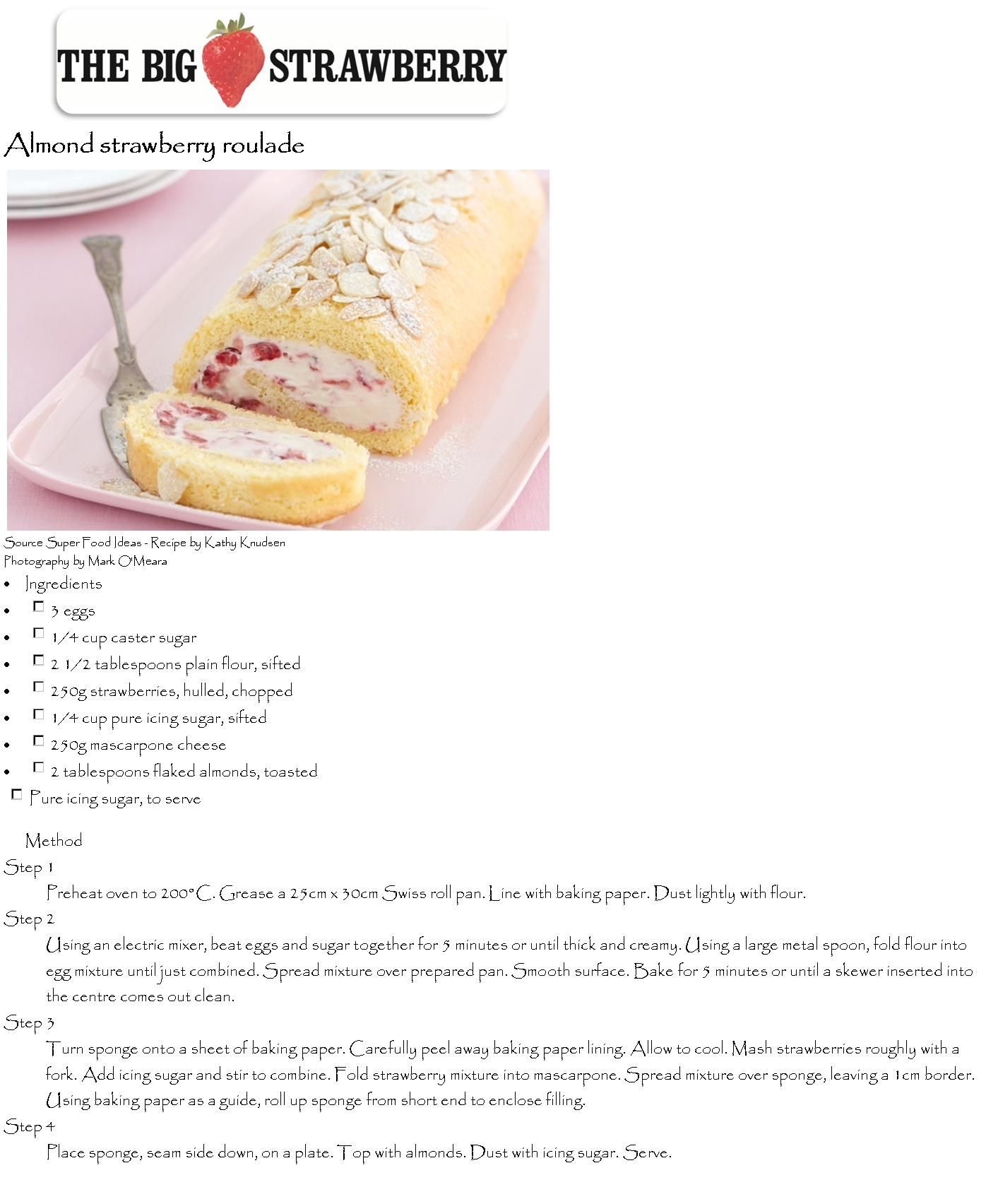 Strawberry Roulade