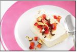 Honeycomb Semifreddo with Strawberries