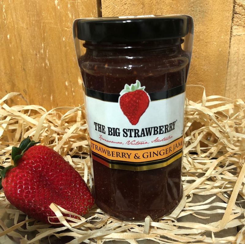 Big Strawberry+quotStrawberry+quot + Ginger Jam 290g